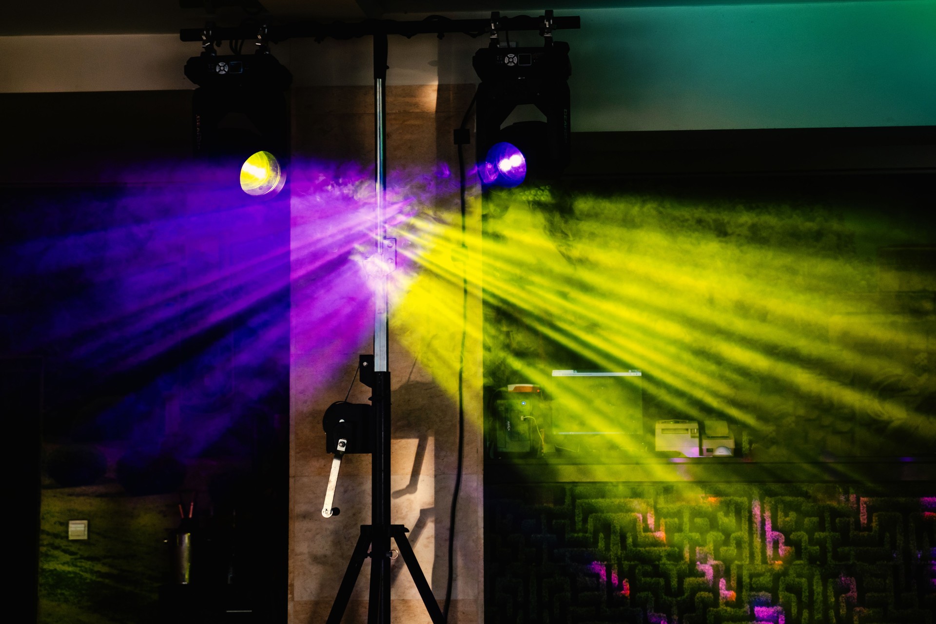 LED lightning equipment at a party